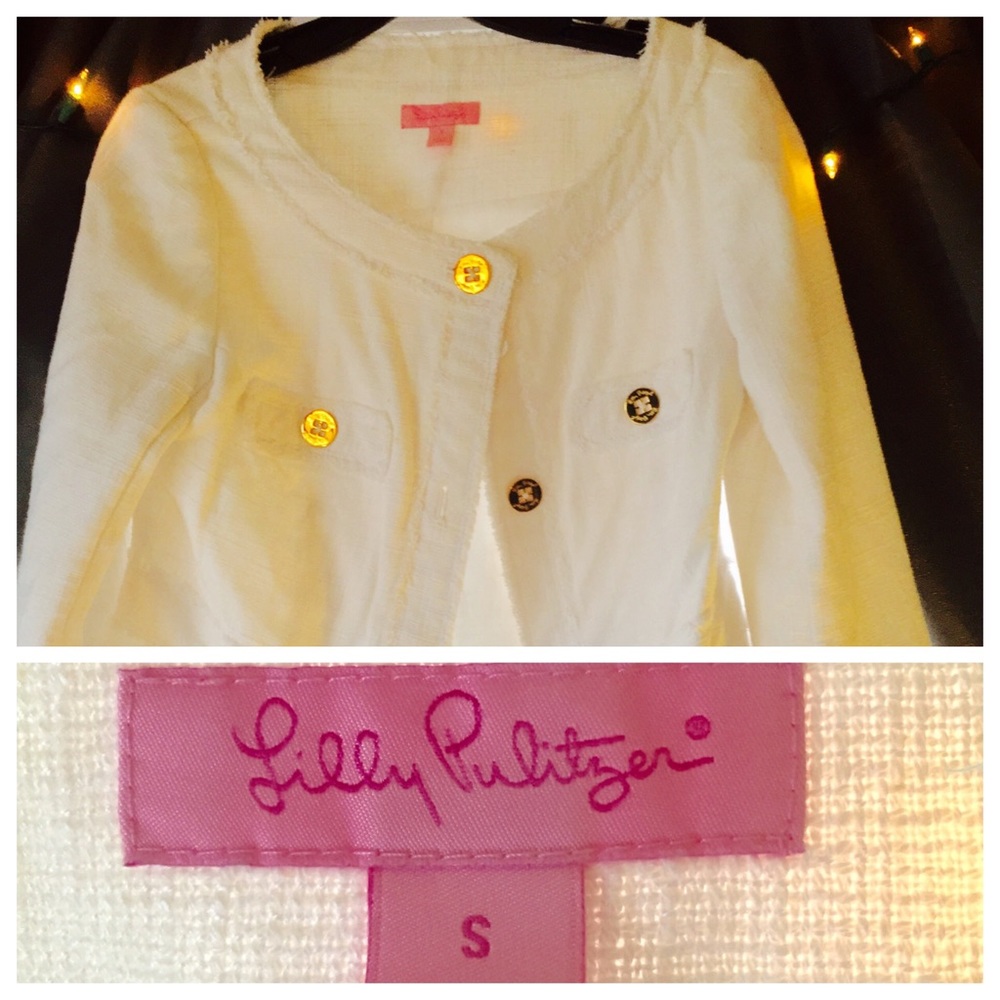 Lilly Pulitzer Millie Jacket In Resort White Sz S